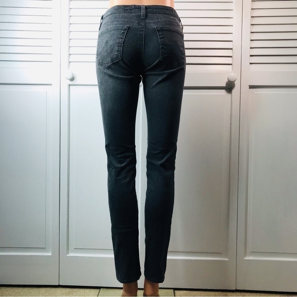 AG ADRIANO GOLDSCHMIED Faded Gray Snakeskin Print Skinny Jeans Size 27R - Picture 12 of 12